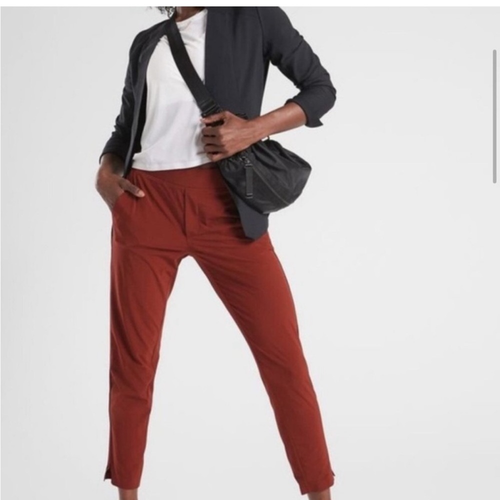 Athleta Rust Straight Leg Pants